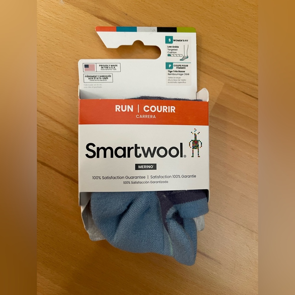 Smartwool Women’s Run Low Ankle Light Cushion Merino Wool Socks Sz. S/P